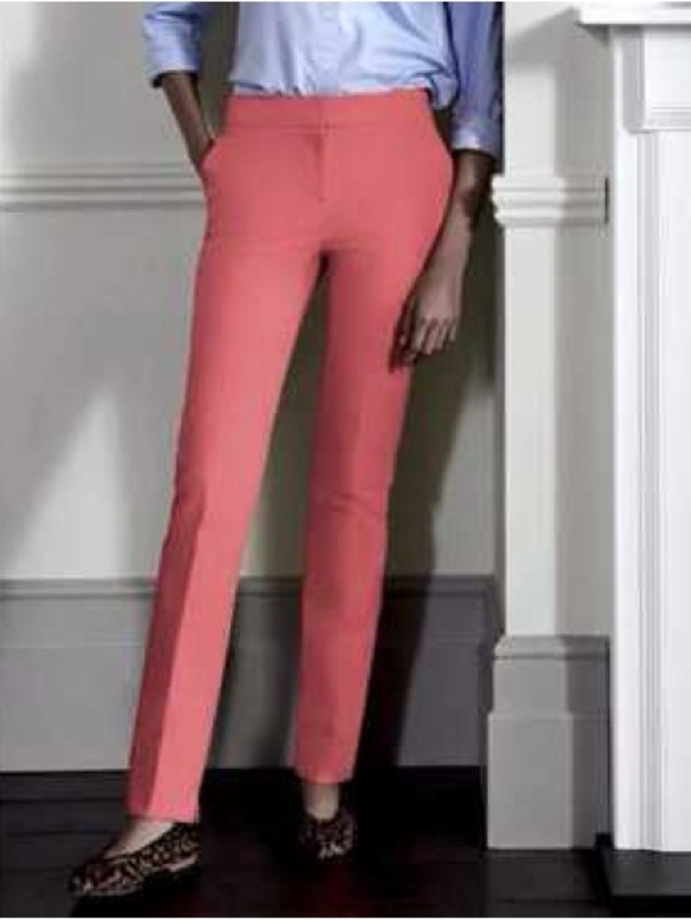 Boden Coral Straight-Leg Trousers
